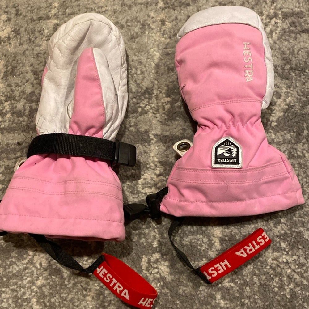Hestra girls ski gloves - mitten style